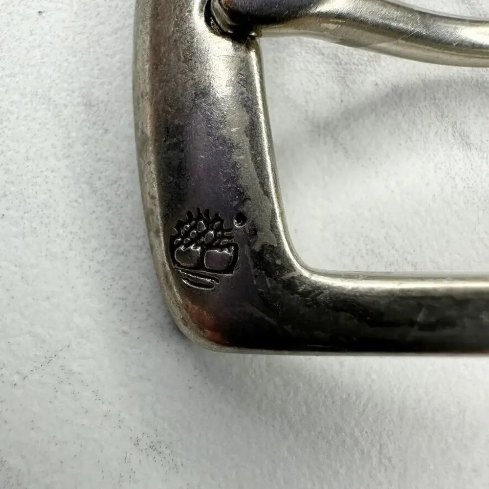 Timberland Silver Tone Simple Basic Belt Buckle